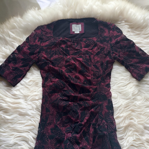 Anthropologie Maeve Elorn Black and Red Lace Dress - Picture 5 of 6